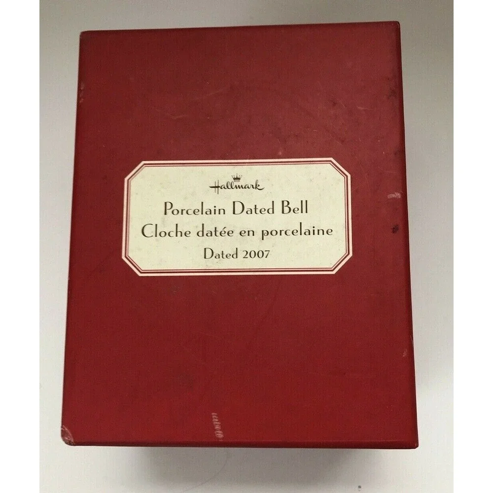 Hallmark Keepsake Ornament Porcelain Dated Bell 2007‎ Presentation Box